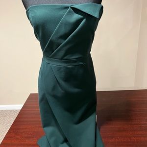 Emerald green strapless dress
